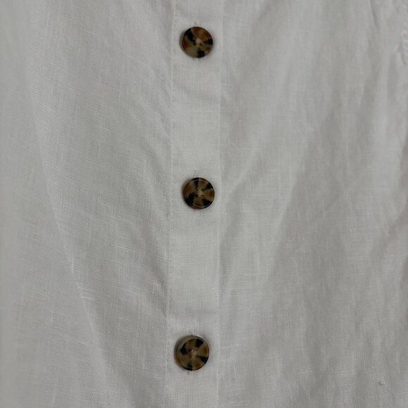 J. Crew Squareneck button-back top in linen - Picture 5 of 5